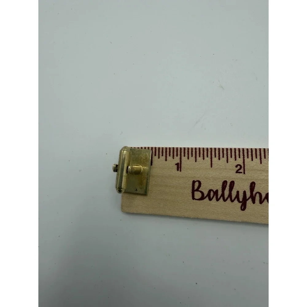 Vintage Gold Tone‎ Cufflinks Engraved Textured Rectangle